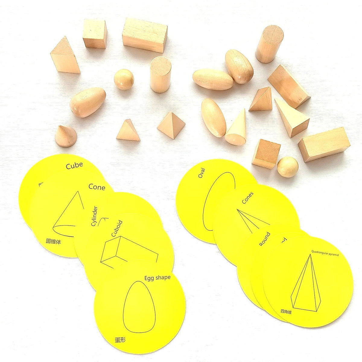 Extrokids Wooden Shapes Learning Resources Wood Geometric Solids - EKT1900