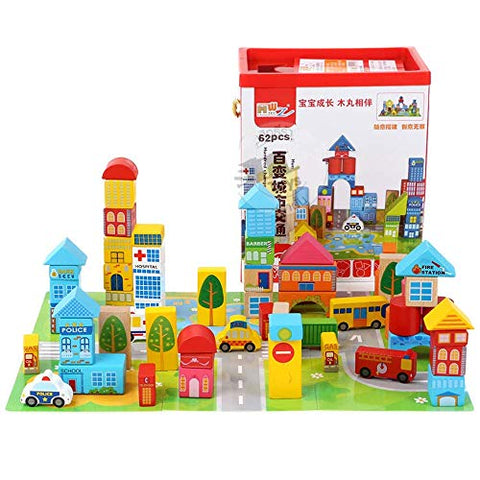 Extrokids Wooden Public Places & Municipal Tranportation Block Puzzle - EKT1901