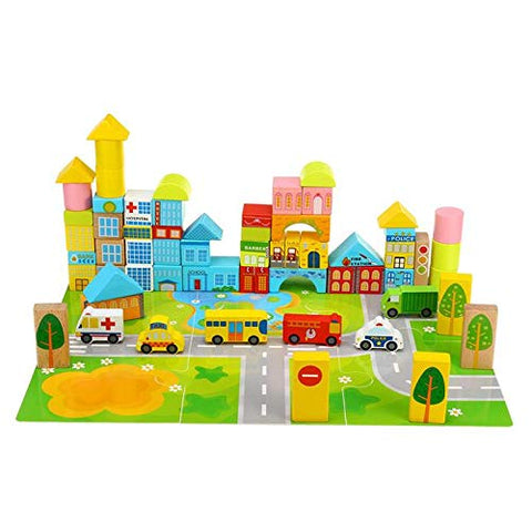Extrokids Wooden Public Places & Municipal Tranportation Block Puzzle - EKT1901