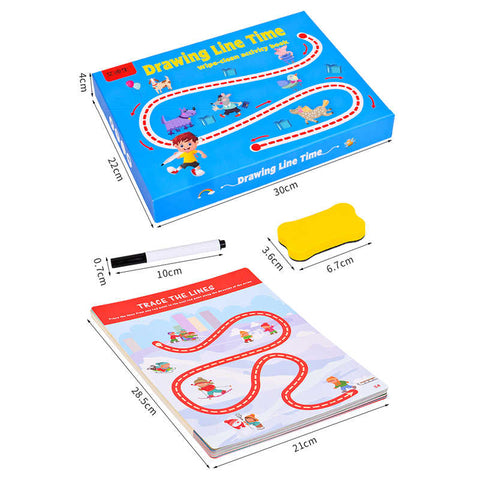 Extrokids Montessori Pre Schooler Writing & Drawing Training Activity Book Toy - EKT1903