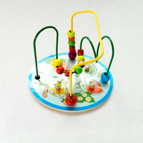 Extrokids Wooden Around Beads Wire Maze Educational Toy - Fruits - EKT1904B