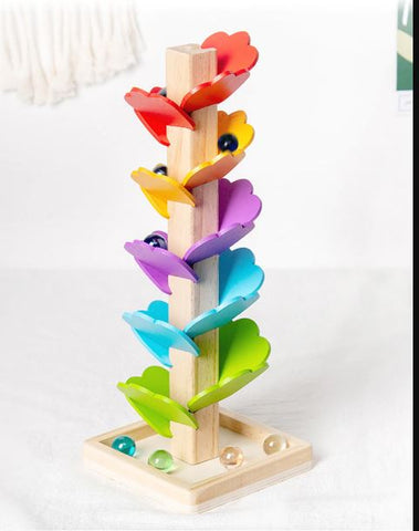 Extrokids wooden marble run toy - EKT1909