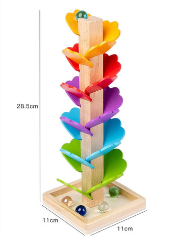 Extrokids wooden marble run toy - EKT1909