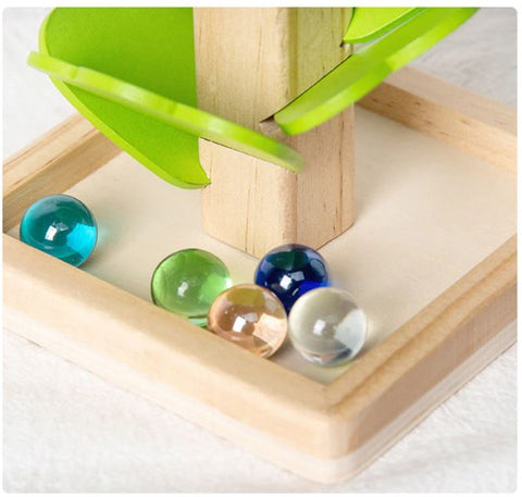 Extrokids wooden marble run toy - EKT1909