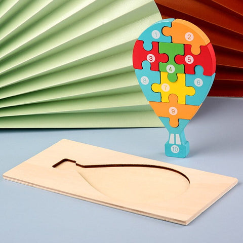 Extrokids Montessori  Wooden Toddler Puzzles for Kids - Parashoot - EKT1913D