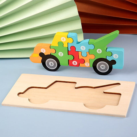 Extrokids Montessori  Wooden Toddler Puzzles for Kids - Truck - EKT1913O