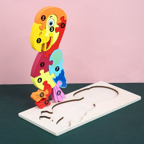 Extrokids Montessori  Wooden Toddler Puzzles for Kids - Parrot - EKT1913Q