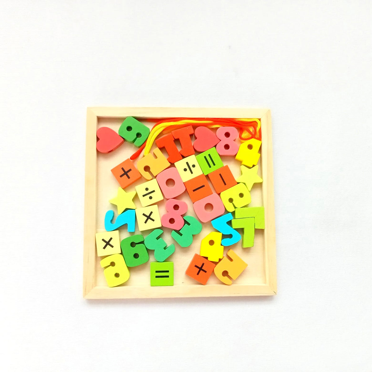 Extrokids Wooden Fruit Bead Lacing Toy Stringing Beading Game - EKT1914A