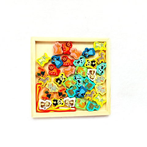Extrokids Wooden Fruit Bead Lacing Toy Stringing Beading Game - EKT1914E