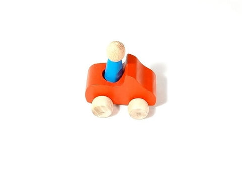 Extrokids Wooden Set of 1 Car With 1Peg Doll Toy - EKT1924