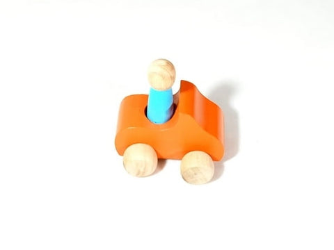 Extrokids Wooden Set of 1 Car With 1Peg Doll Toy - EKT1924