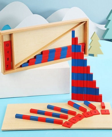 Extrokids Math Toy Montessori Material Math Home Edition Red And Blue Digital Stick Childrens Enlightenment Early Education Toy - EKT1930