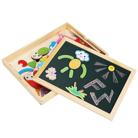 Extrokids Fantastic Wooden Multipurpose Easel Childrens Jigsaw  Puzzle Drawing Board  -  EKT1946