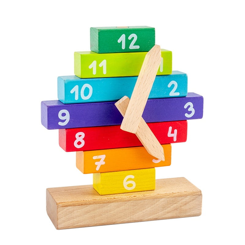 Computer Clock Toy Extrokids Wooden Digital Clock Toys Early Educational Wooden Learning