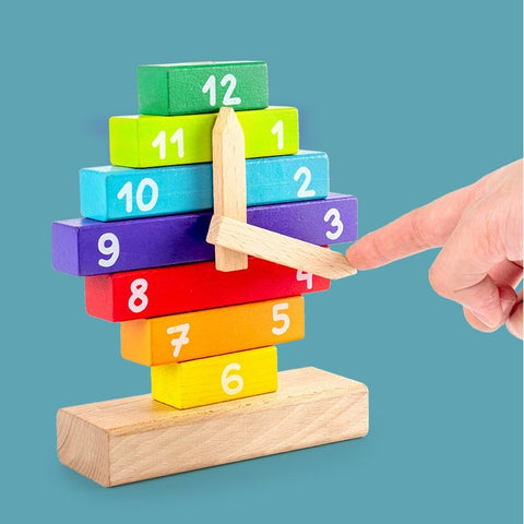Extrokids Wooden Digital Clock Toys Early Educational Wooden Learning Toy -EKT1947