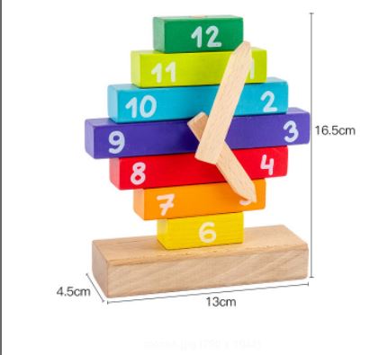 Extrokids Wooden Digital Clock Toys Early Educational Wooden Learning Toy -EKT1947