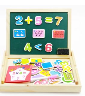Extrokids Fantastic Wooden Multipurpose Easel Childrens Jigsaw Numbres  Puzzle Drawing Board  -  EKT1948