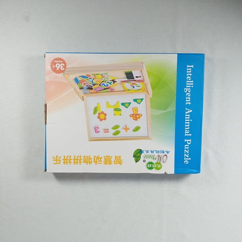 Extrokids Fantastic Wooden Multipurpose Easel Childrens Jigsaw Animals And Numbers Puzzle Drawing Board  -  EKT1950