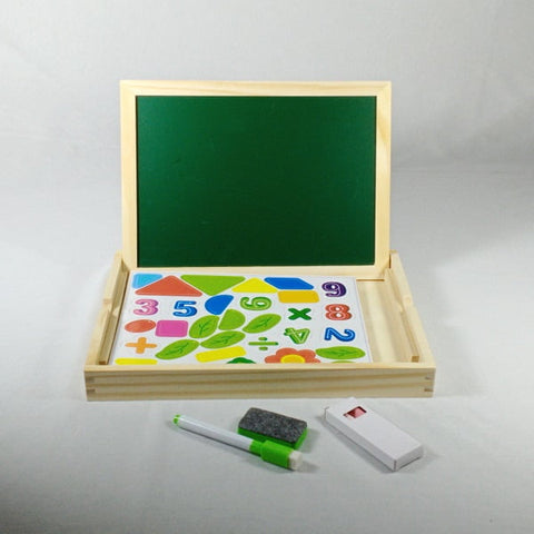 Extrokids Fantastic Wooden Multipurpose Easel Childrens Jigsaw Animals And Numbers Puzzle Drawing Board  -  EKT1950