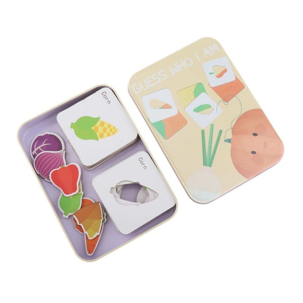 Extrokids Kids Learning Flash Cards Insect Vegetables Toy Puzzle Shape Maching Card - EKT1953