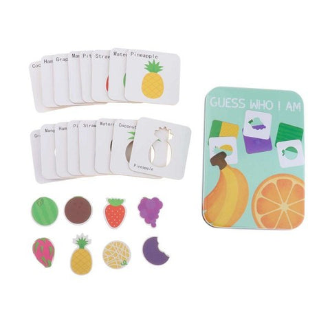 Extrokids Kids Learning Flash Cards Insect  Fruits Toy Puzzle Shape Maching Card - EKT1954