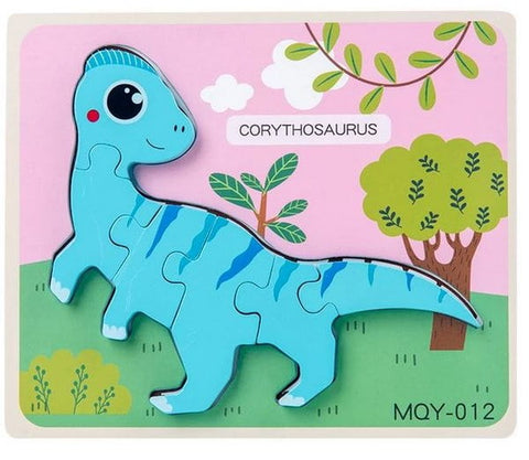 Extrokids Wooden Corythosaurus Dinosaur  Puzzle Toy  - EKT1961
