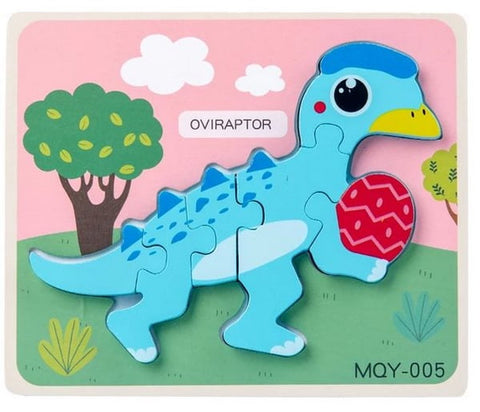 Extrokids Wooden Oviraptor   Dinosaur  Puzzle Toy  - EKT1965