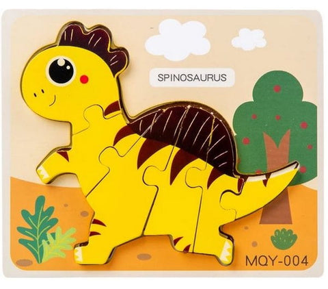 Extrokids Wooden Spinosaurus   Dinosaur  Puzzle Toy  - EKT1966