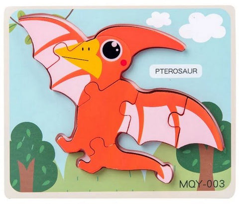 Extrokids Wooden Pterosaur  Dinosaur  Puzzle Toy  - EKT1968