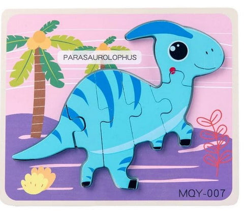 Extrokids Wooden Parasaurolophus  Dinosaur  Puzzle Toy  - EKT1971