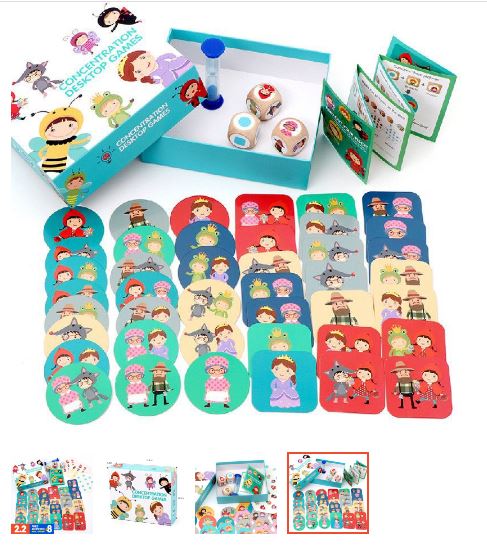 Extrokids Toodler Early Education Toy Concentration Desktop Game - EKT1974