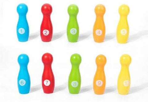 Extrokids Bowling Pins Ball Toys Mini wooden Bowling Set Fun Indoor Family Halloween Party Games - EKT1979