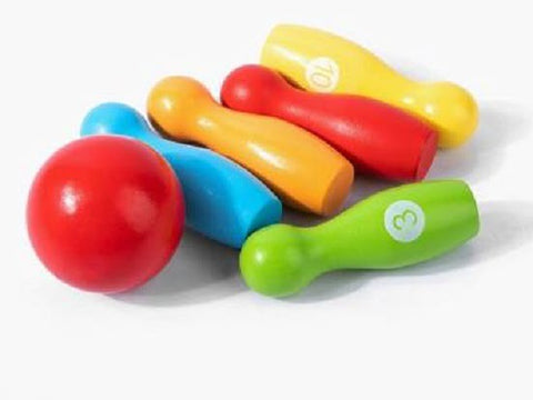 Extrokids Bowling Pins Ball Toys Mini wooden Bowling Set Fun Indoor Family Halloween Party Games - EKT1979