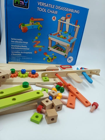 Extrokids  Wooden Tool Bench with Accessories for Kids - EKT1980