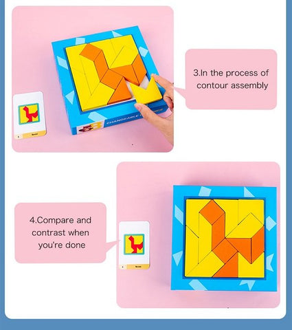 Extrokids Children Wooden Educational Toys Thinking and Logic Training 3D Puzzle Blocks - EKT1985
