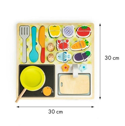 Extrokids Wooden kitchen set for children, mini kitchen, play kitchen - EKT1988