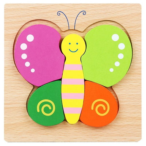 Extrokids Wooden 3D Puzzle Board - Butterfly - EKT1993