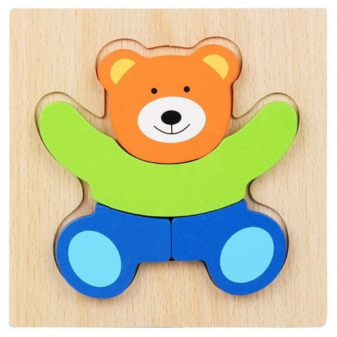 Extrokids Wooden 3D Puzzle Board - Teddy Bear  - EKT1994