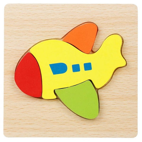Extrokids Wooden 3D Puzzle Board - Aeroplane  - EKT1995