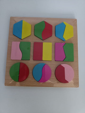 Extrokids Wooden Geometric Shapes Puzzle Toy  - EKT2008