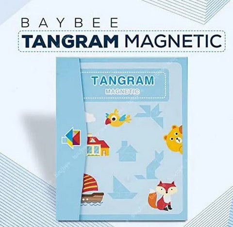 Wooden Tangram Magnetic Puzzles With Book