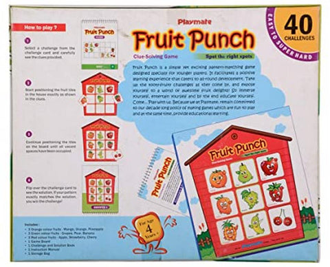 Extrokids Toymate Fruit Punch- 40 Challenges- A Clue Solving Mind Teaser Fun Game for Age 6 Years to Adults - EKT2043