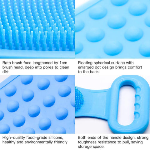 Extrokids Bath Brush Bathing Belt Body Wash Brush Back Scrubber Body Washer For Dead Skin Removal For Men Women Kids Unisex (Multicolor) - EKT2060