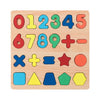 Wooden math Toys - 0-9 Numbers shape Board - 8*8 - EKT2077