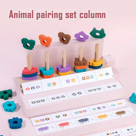 Wooden Animal Pairing Sleeve - EKT2081