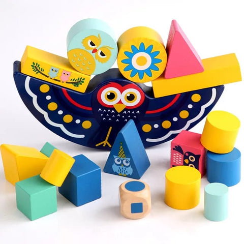 Wooden Owl Balanicing Toy - EKT2086