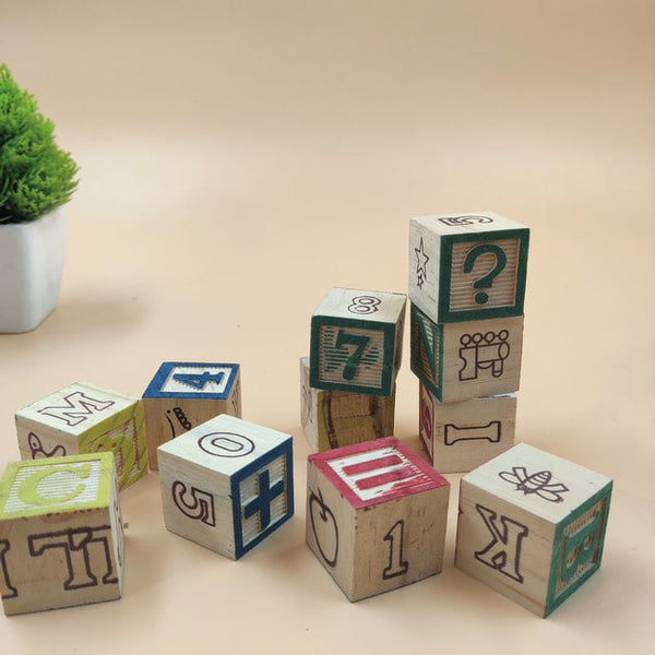 WT WOODEN CUBE BLOCK 11PC SET - EKT2091