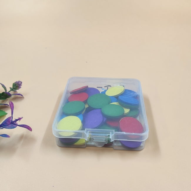 Woode Round Blocks for learning - with small storage box - EKT2103