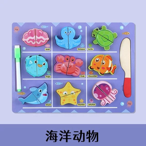 Wooden Cutting Board - SEA ANIMALS - EKT2104