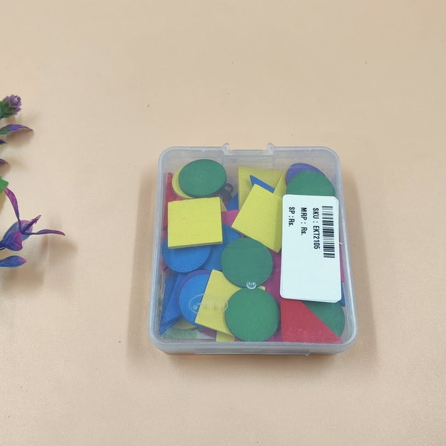 Wooden Mix Blocks for learning - with small storage box - EKT2105